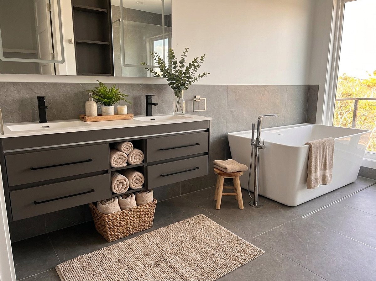Master bathroom with soaking tub