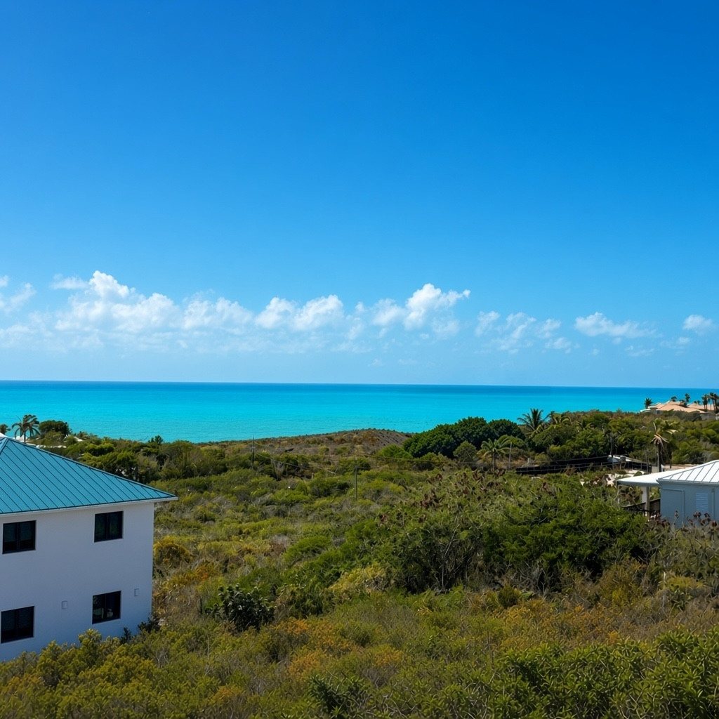 Sea and native greenery from the villa