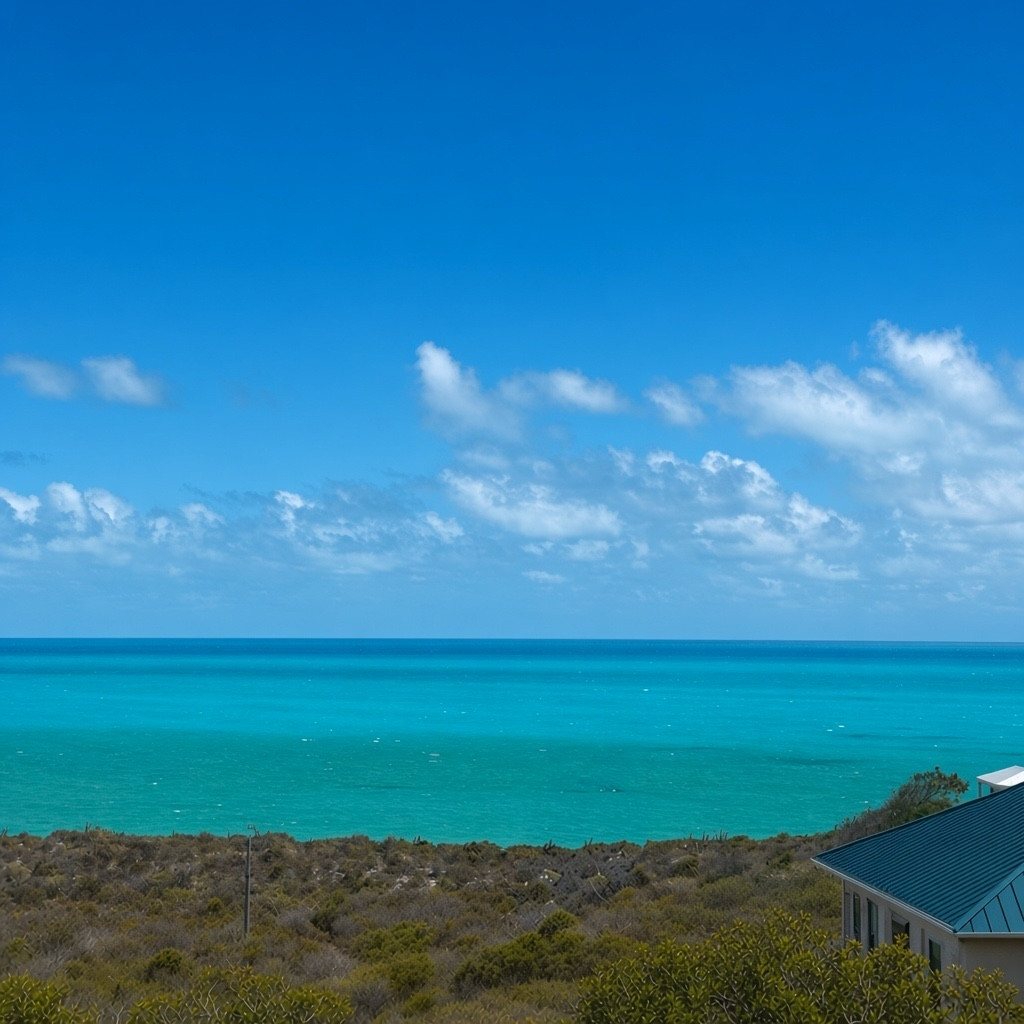 Turquoise ocean view from Villa Panorama
